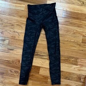 SPANX Black Camouflage Leggings
